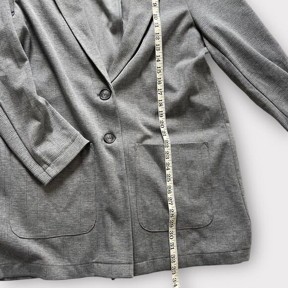 LOFT Oversized Stretchy Grey Blazer Large Petite - Picture 7 of 7